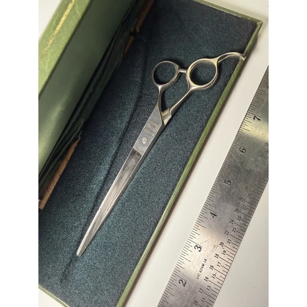 Matsuzaki Tokyo K Gold All Steel Barber Shears Hair Cutting Scissors 7 Inch Case